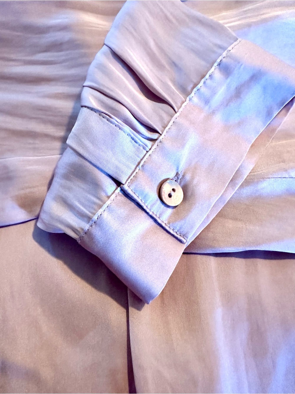 Nic & Zoe Rose Pink Satin Button Front Blouse 1X - Picture 12 of 12